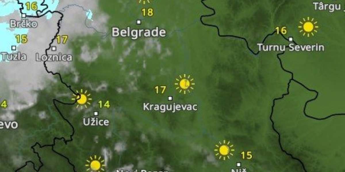 Vreme radar, 14.9. u 09:00 sati