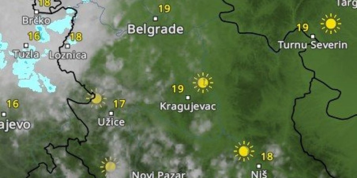 Vreme radar, 14.9. u 10:00 sati
