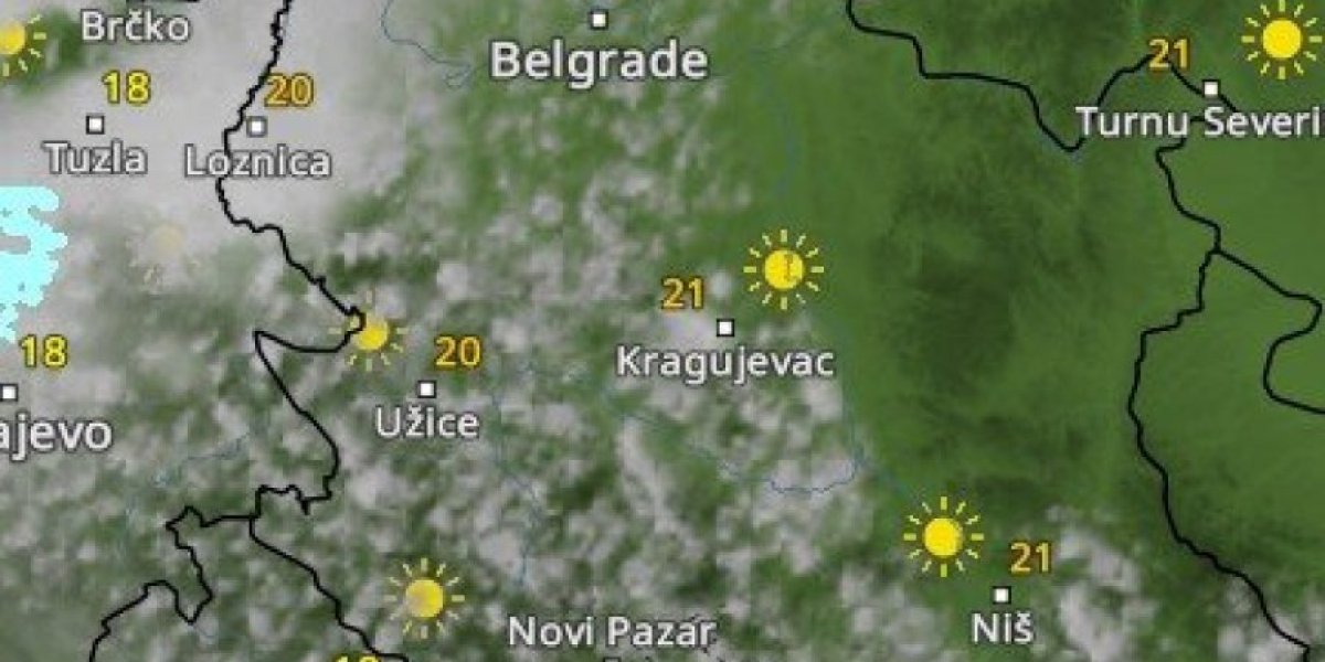 Vreme radar, 14.9. u 11:00 sati