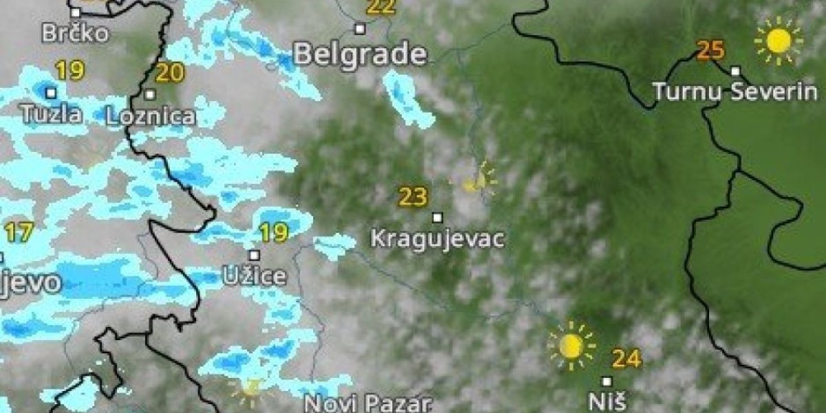 Vreme radar, 14.9. u 18:00 sati