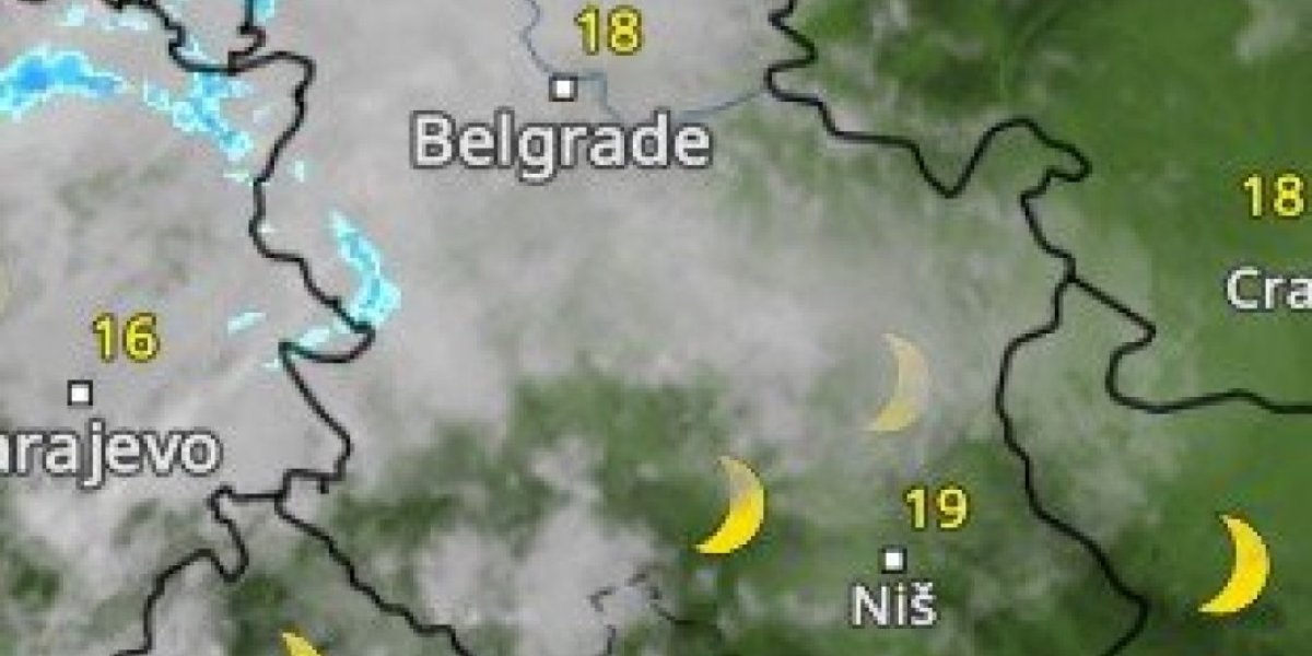 Padavine u 22:00