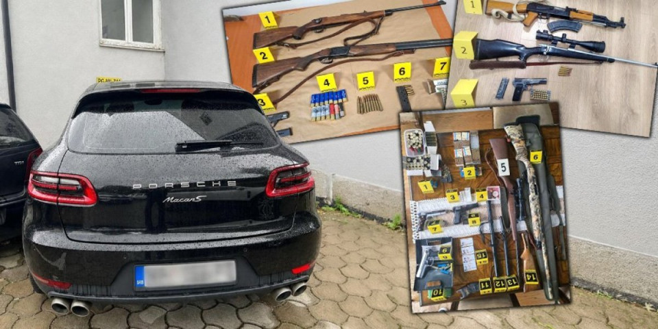 Policija udarila u šest gradova: Oduzet "porše macan" i oduzeta velika količina oružja
