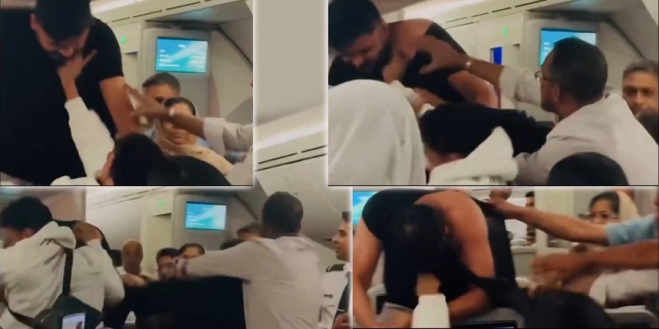 Drama na letu za Lodon! Divljačka tuča putnika zaprepastila sve: Snimci pesničenja se munjevito šire posada morala hitno da reaguje (VIDEO)