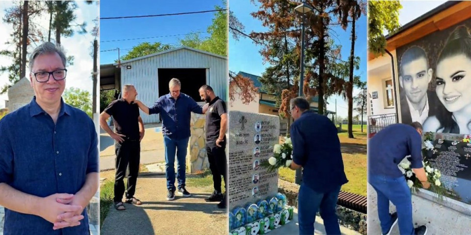 "Nemate šta da kažete, samo zaplačete...": Vučić položio vence u Malom Orašju i Duboni, posetio porodice (VIDEO)