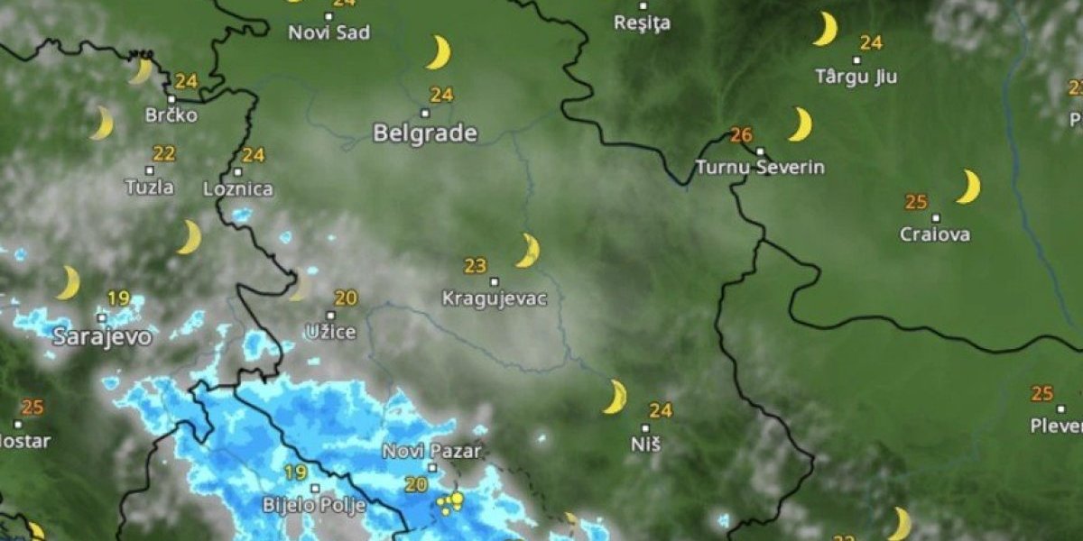 Padavine u Srbiji, 19. septembar, u 19:00 sati