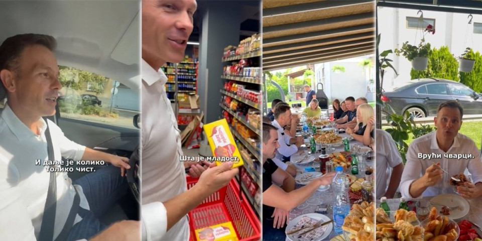 Mali seo za volan, kupio čokolade za dečicu pa otišao kod porodice Ristić na čvarke i razgovor (VIDEO)