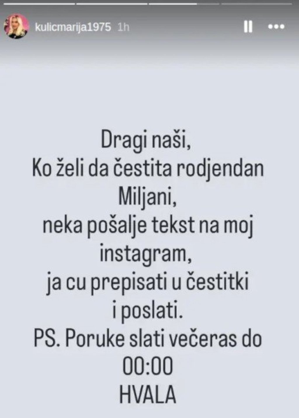 Miljana ne može ni da sanja šta se dešava u spoljnom svetu! Marija Kulić se hitno oglasila na Instagramu - Fanovi u neverici!