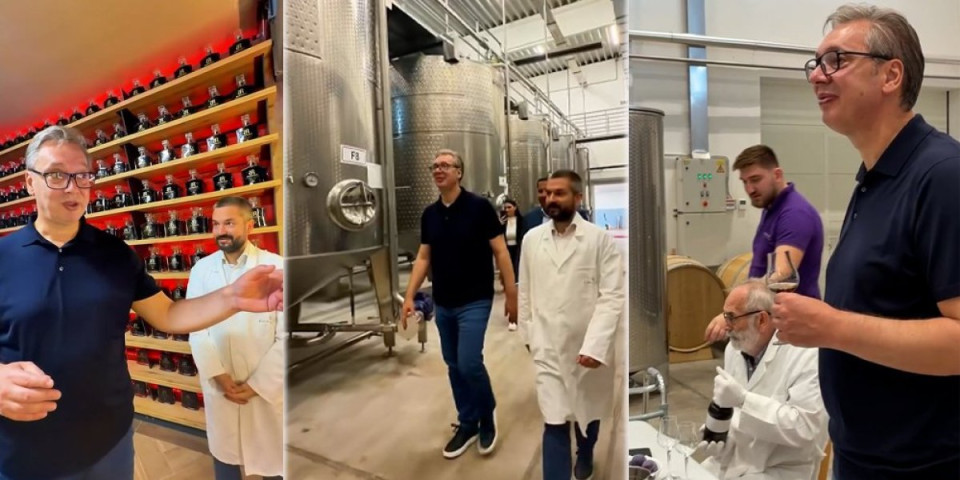 "Šljiva nas je hranila i čuvala, oprobao sam jednu stariju i od mene!" Vučić obišao čuvenu destileriju Senića (VIDEO)