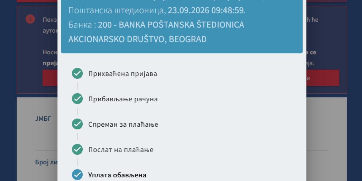 Provera uplate