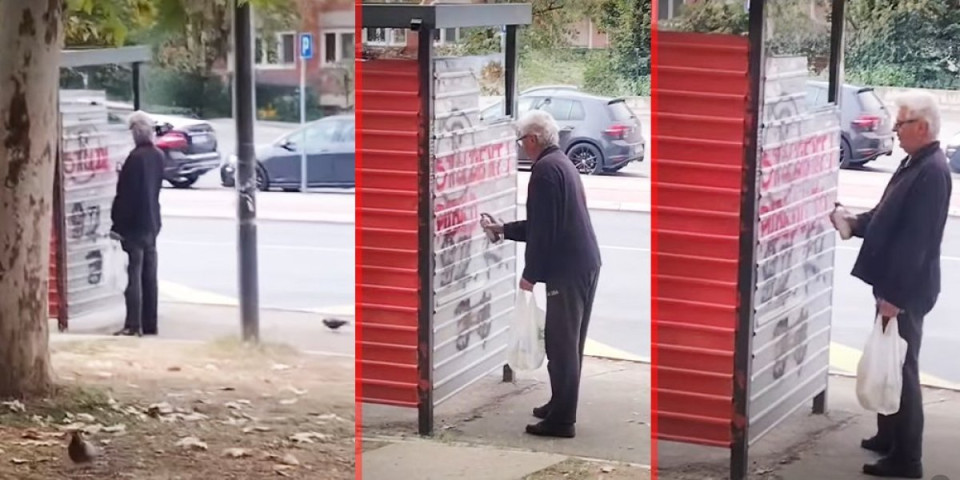"Student" od 70 godina uhvaćen na delu: Pogledajte vandalizam ovog blokadera u penziji - Evo šta je radio! (VIDEO)