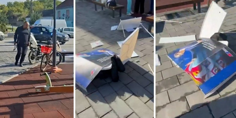 Krvnik sekirom napao žene u Kuli! Vođa blokadera Zoran Sekeruš razbijao štandove SNS-a i povredio dvoje ljudi (FOTO/VIDEO)