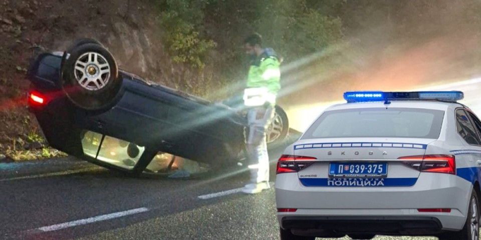 "Automobil je prilično slupan": Očevici o teškoj nesreći kod Nove Varoši - vozilo proklizalo pa završilo na krovu (FOTO)