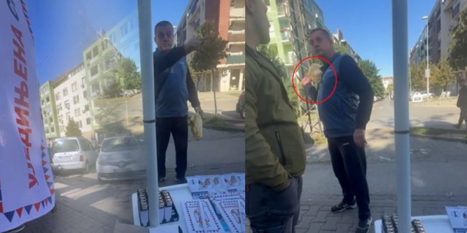 Zastrašujuća scena u Novom Sadu! Monstrum preti aktivstima SNS: "Nemoj da vas ja ovde pokosim sve!" (VIDEO)