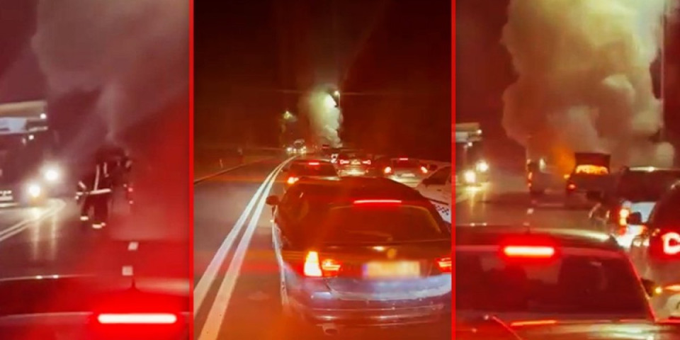 Od dima se ne vidi prst pred okom! Jezive scene na putu Užice-Zlatibor, zapalio se automobil (VIDEO)
