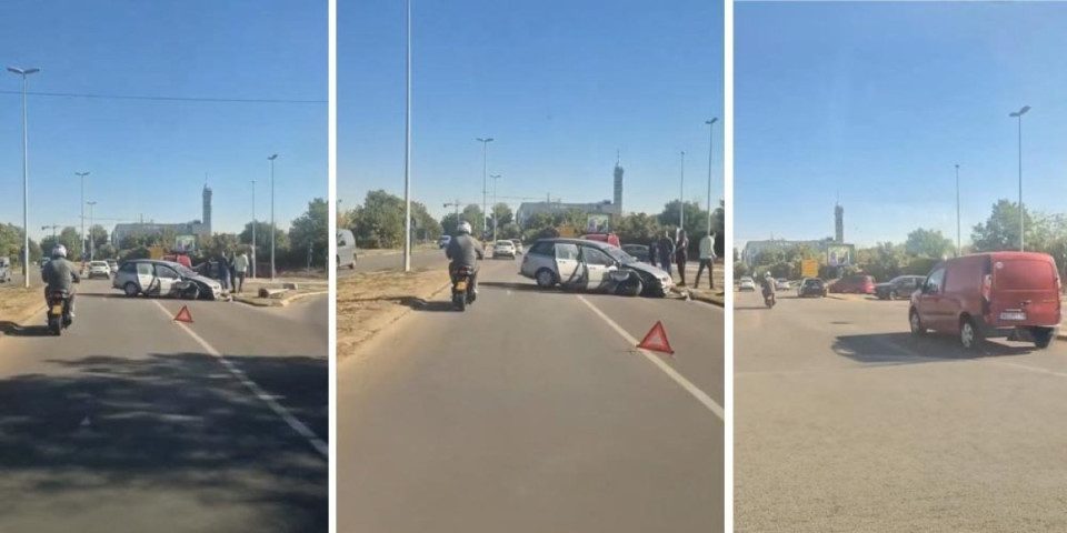 Automobil smrskan: Stravična nesreća u Novom Sadu, delovi vozila svuda po kolovozu (VIDEO)
