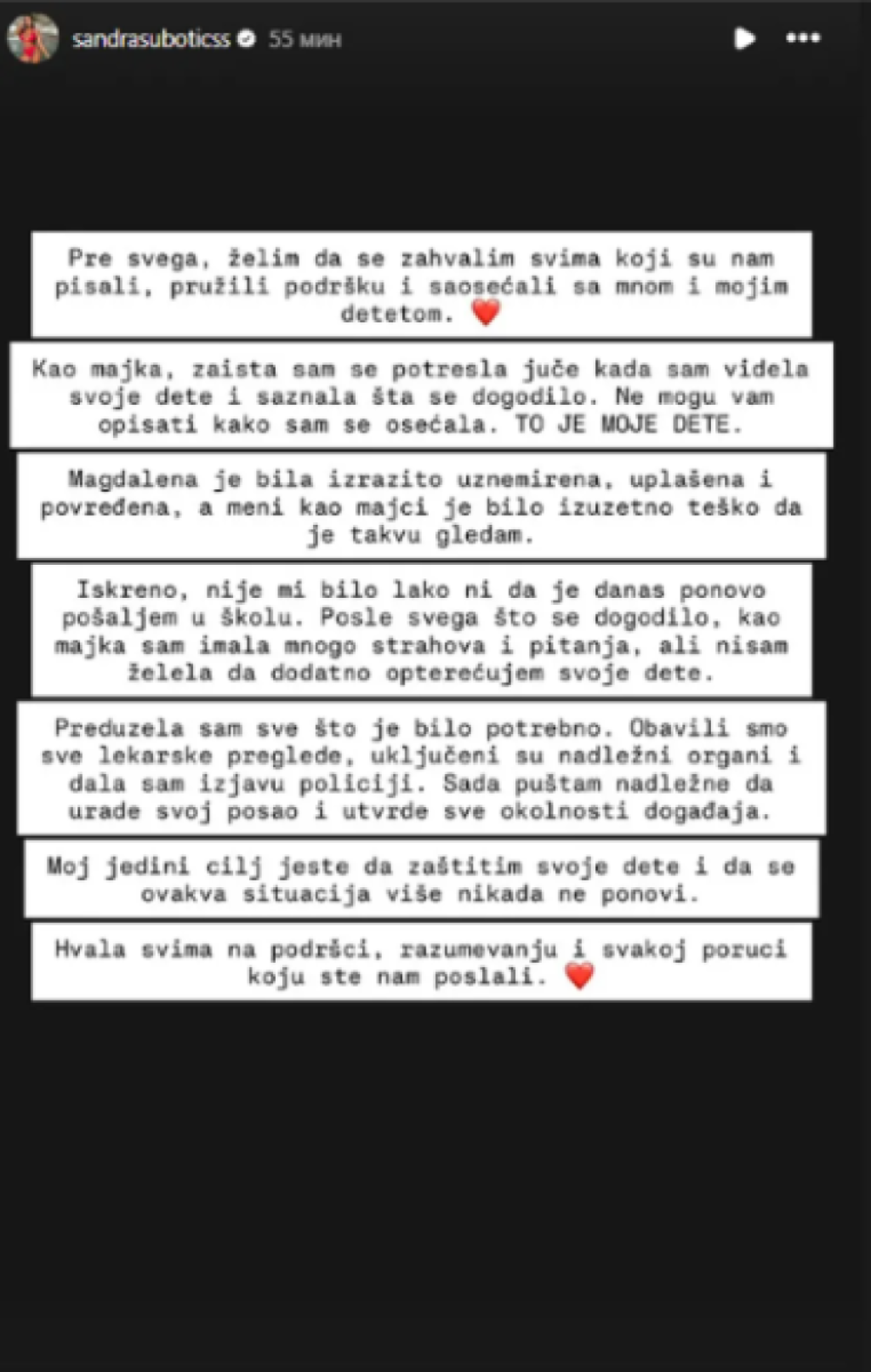 Aleksandra Subotić otišla u policiju nakon što joj je ćerka pretučena, evo šta se desilo: "Sada puštam..."