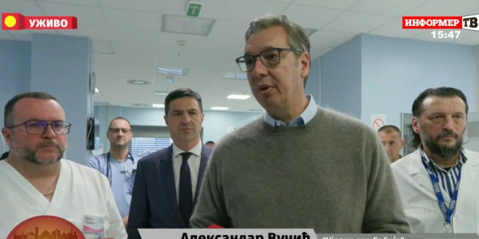 Vučić u UKC Niš! Posetio povređenog aktivistu SNS: Nasmejao mi se nekoliko puta, ja srećan što sam ga video (FOTO/VIDEO)