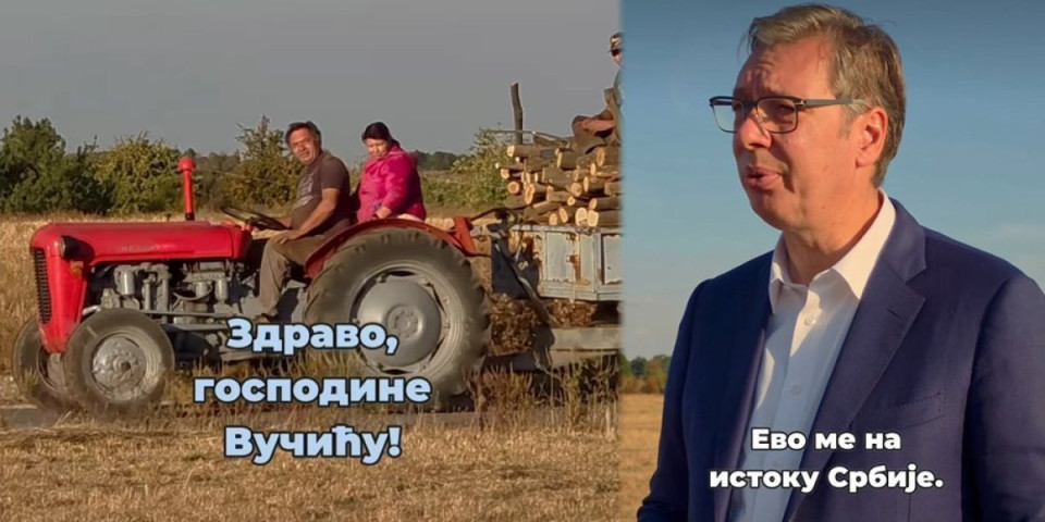 "Neko se uvek javi baš kad krenemo da snimamo!" Vučića prekinuli domaćini na traktoru - Ovo je njegova reakcija (VIDEO)