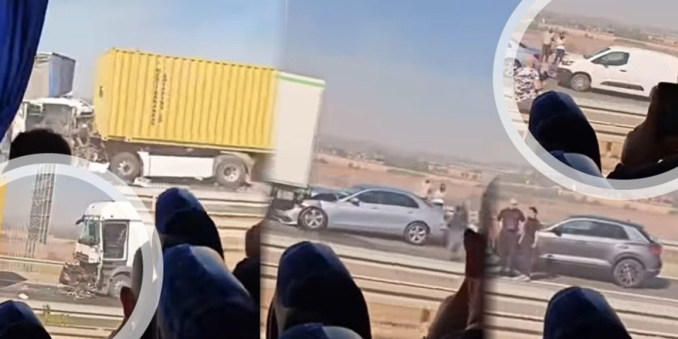 Jeziv lančani sudar kod Kuzmina! Dim sa njiva izazvao haos, više vozila smrskano (VIDEO)