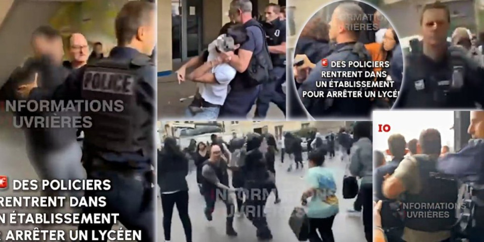 Ovako gazi francuska policija: "Deci je mesto u školi, da uče" (VIDEO)