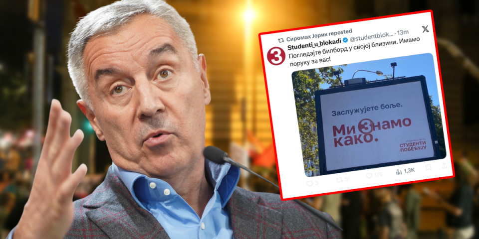 Nisu maznuli samo Milove pare - Ukrali su i njegov slogan: Obelodanjen još jedan dokaz veze između blokadera i Đukanovića