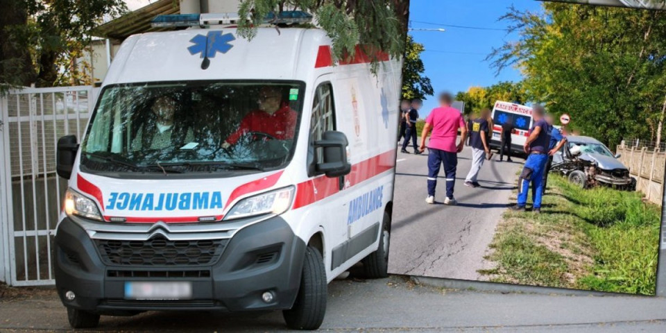 Težak udes Požarevca! Auto potpuno smrskan - jeziv prizor na putu - hitna pomoć na terenu (FOTO)