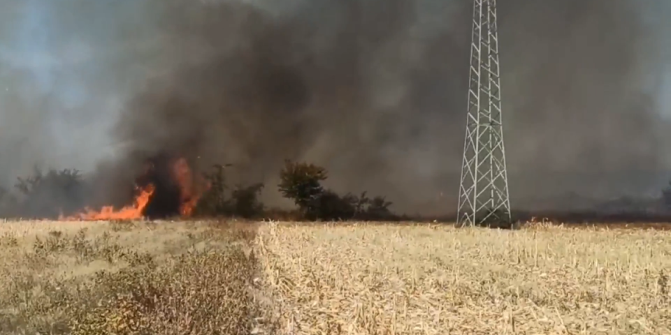 Veliki požar kod Guberevca: Vatra se širi (VIDEO)