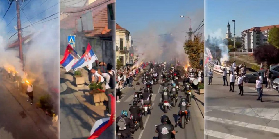Bajkeri u Obrenovcu za ''Ujedinjenu Srbiju'': Omladina SNS i građani uz Vučića (VIDEO)