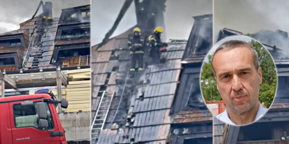 Mladen Mijatović zabeležio jezive prizore sa Kopaonika: Vatrogasci i dalje na krovu izgorelog hotela! (VIDEO)