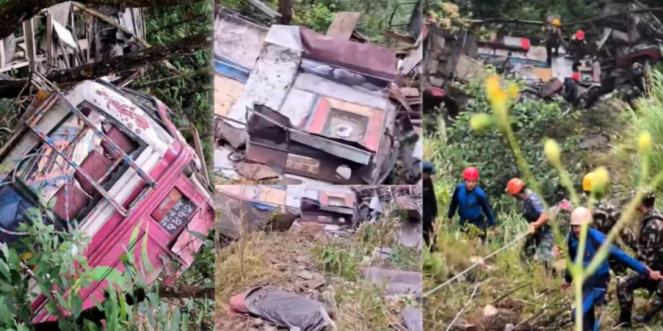 (VIDEO) Strava i užas! Školski autobus se survao u provaliju: Ima mrtvih i povređenih, još jedna tragedija u Nepalu
