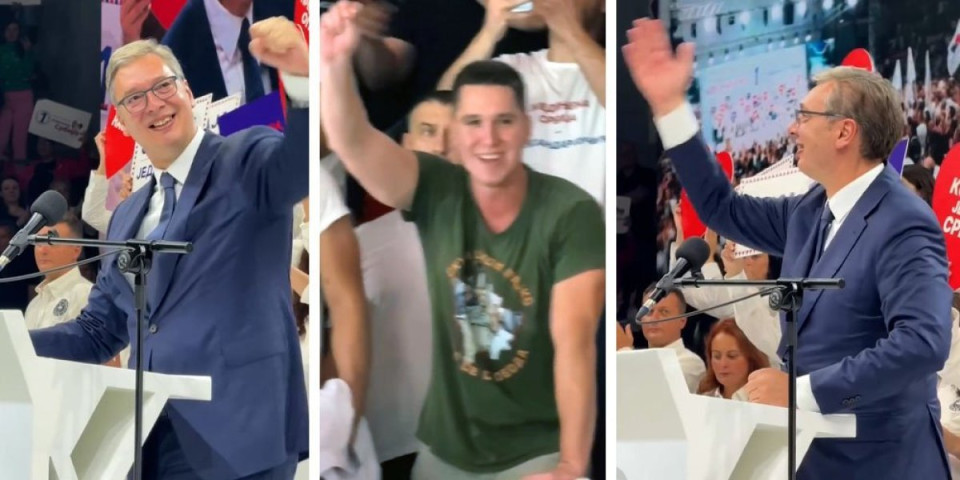 "Moj Danilo, moj ponos": Evo šta je Vučićev sin radio dok mu je otac bio na bini - Da se naježiš! (VIDEO)