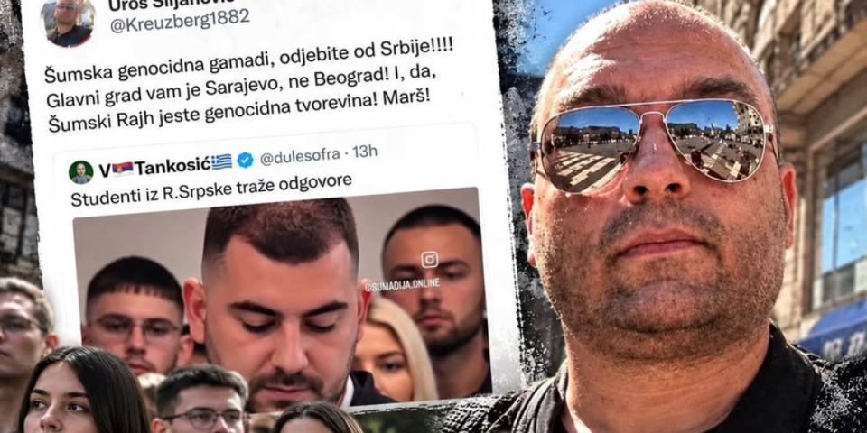 Učinimo ga poznatim! Ovo je blokader koji je gnusno vređao Republiku Srpsku: Vi ste "Šumski Rajh" - glavni grad vam je Sarajevo
