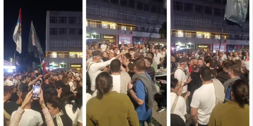 Strašan skandal u Nišu: Šiptarski funkcioner "Studentske liste" predvodio napad na momke sa zastavom Ratka Mladića (VIDEO)