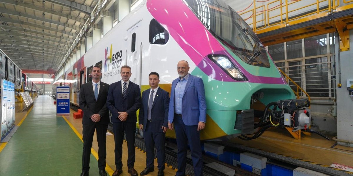 Ceremonija fabričkog prijema novih elektromotornih vozova namenjenih prevozu posetilaca specijalizovane izložbe Ekspo 2027 Beograd