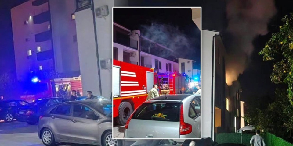 Eksplozija u Surčinu! Buknuo i požar posle snažnog praska - stanari u panici bežali iz zgrade, vatrogasci se bore sa vatrom (FOTO)