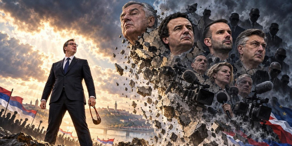 Borba Davida i Golijata 25. oktobra: Vučić sam protiv opozicije, Mila, Kurtija, Spajića, Plenkovića, regionalnih medija i tajnih službi - I sve ih pobeđuje!