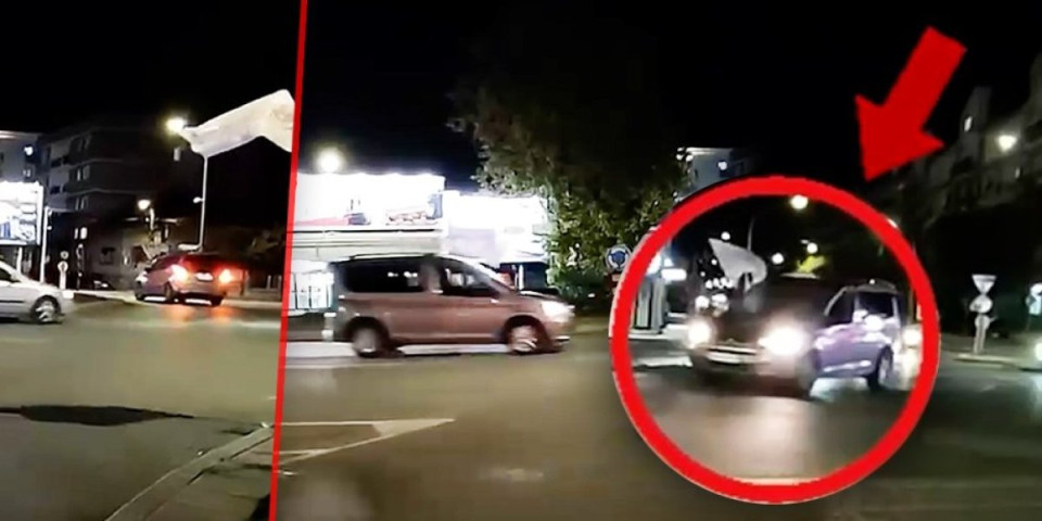 Blokaderski "ringišpil" u Čačku! Tri auta kruže i trube, narod ih gleda i krsti se (VIDEO)