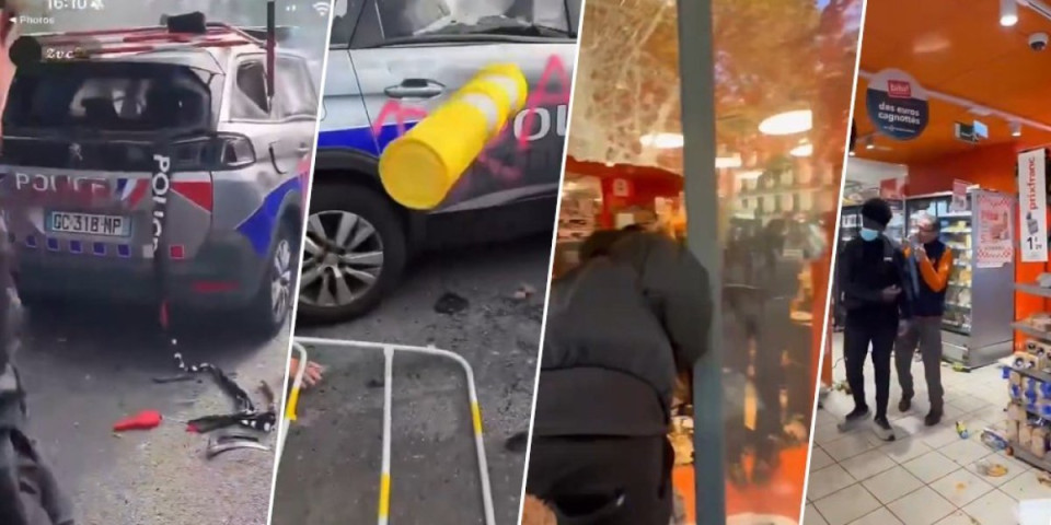 (VIDEO) Oteli policijsko vozilo, divljali u njemu, a zatim ga zapalili! Ovo je Bogu za plakati, pogledajte šta rade blokaderi u Francuskoj