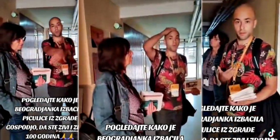 Snimak koji je zapalio Srbiju! Hrabra Beograđanka zbrisala blokadere iz zgrade: Sram vas bilo, vi rušite zemlju (VIDEO)