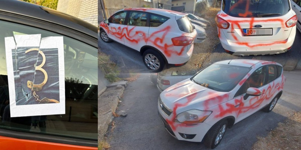 Bolesni fašizam blokadera u Boru! Direktoru gimnazije prešarali auto jer je na njihovom "spisku", a drugom lepe lisice na prozor (FOTO)
