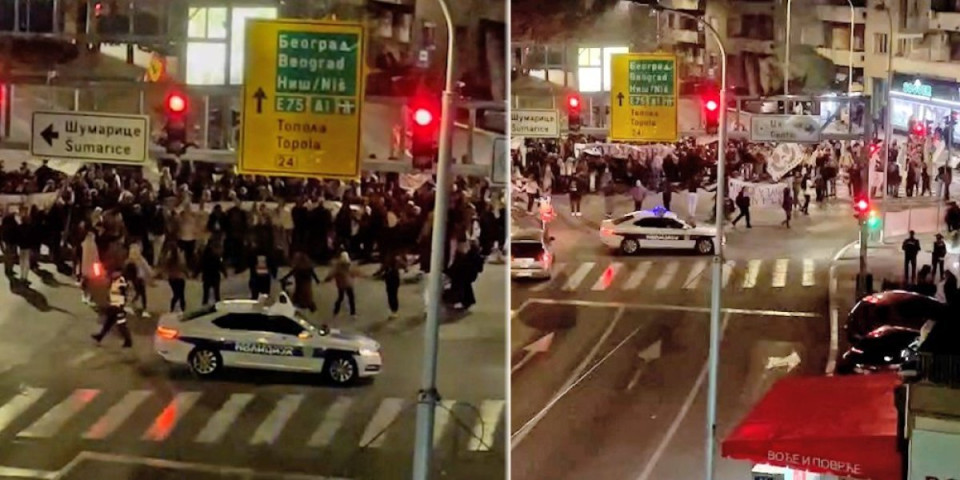 Nastavlja se blokaderski teror! Šaka jada zgubidana divlja u Kragujevcu - nasrnuli na policiju (VIDEO)