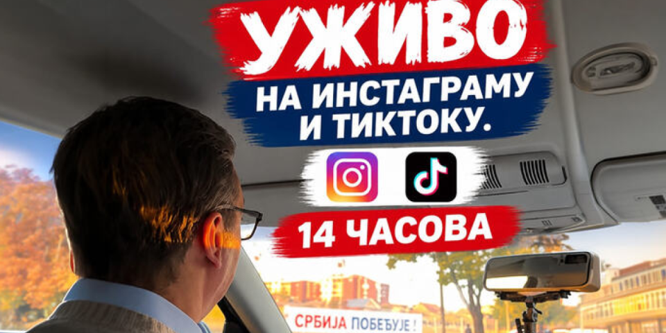 Vidimo se od 14 časova na TikToku i Instagramu - Vučić najavio uključenje uživo