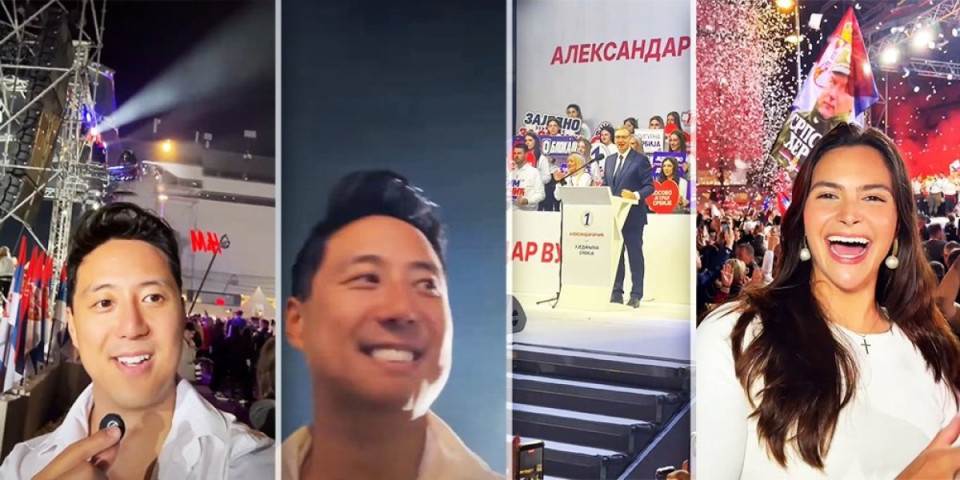 Stranci oduševljeni! Gomez i Rajan Vilijams pohvalili atmosferu na skupu "Ujedinjena Srbija" - pogledajte reakcije (VIDEO)