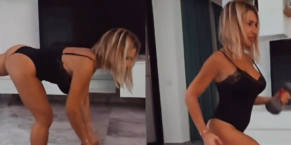 Savija se kao guma! Tigar snima, dok ona u bodiju radi čučnjeve - Jovana kao isklesana, snimak gori! (VIDEO)