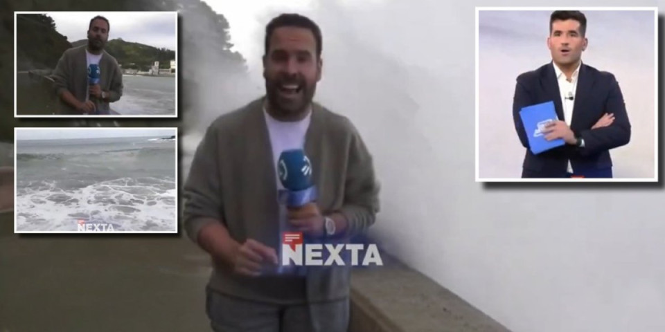 Drama u uključenju uživo: Ogromni talas iznenada poklopio reportera, nastao tajac, pogledajte reakciju voditelja (VIDEO)