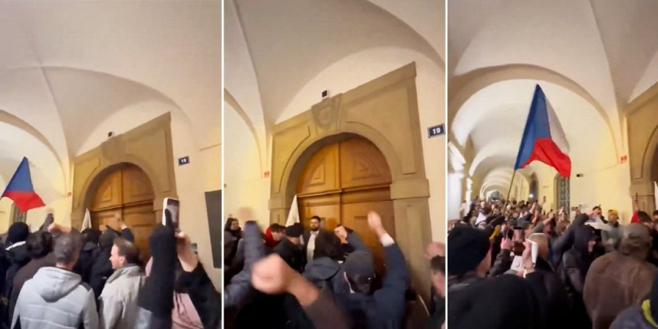 (VIDEO) Užas u Pragu, podivljali demonstranti pokušavaju da provale u parlament: Dramatični snimci se šire mrežama