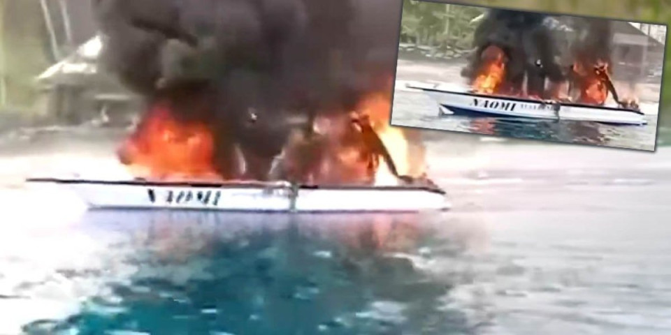 (VIDEO) Eksplodirao brod na Baliju, Rusi odmah skočili u more: Kapetan zadobio teške opekotine