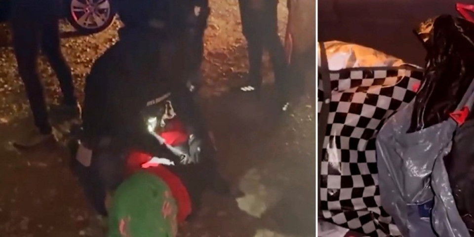 Izvukli ga iz kola i bacili na zemlju: Uhapšen Beograđanin pronađeno mu više od 17 kilograma marihuane (VIDEO)